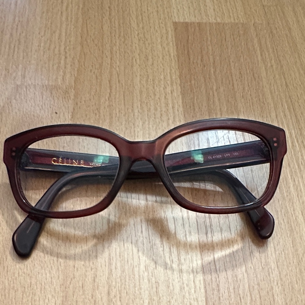 Celine Burgundy Eyeglasses with original case  (includes prescription)